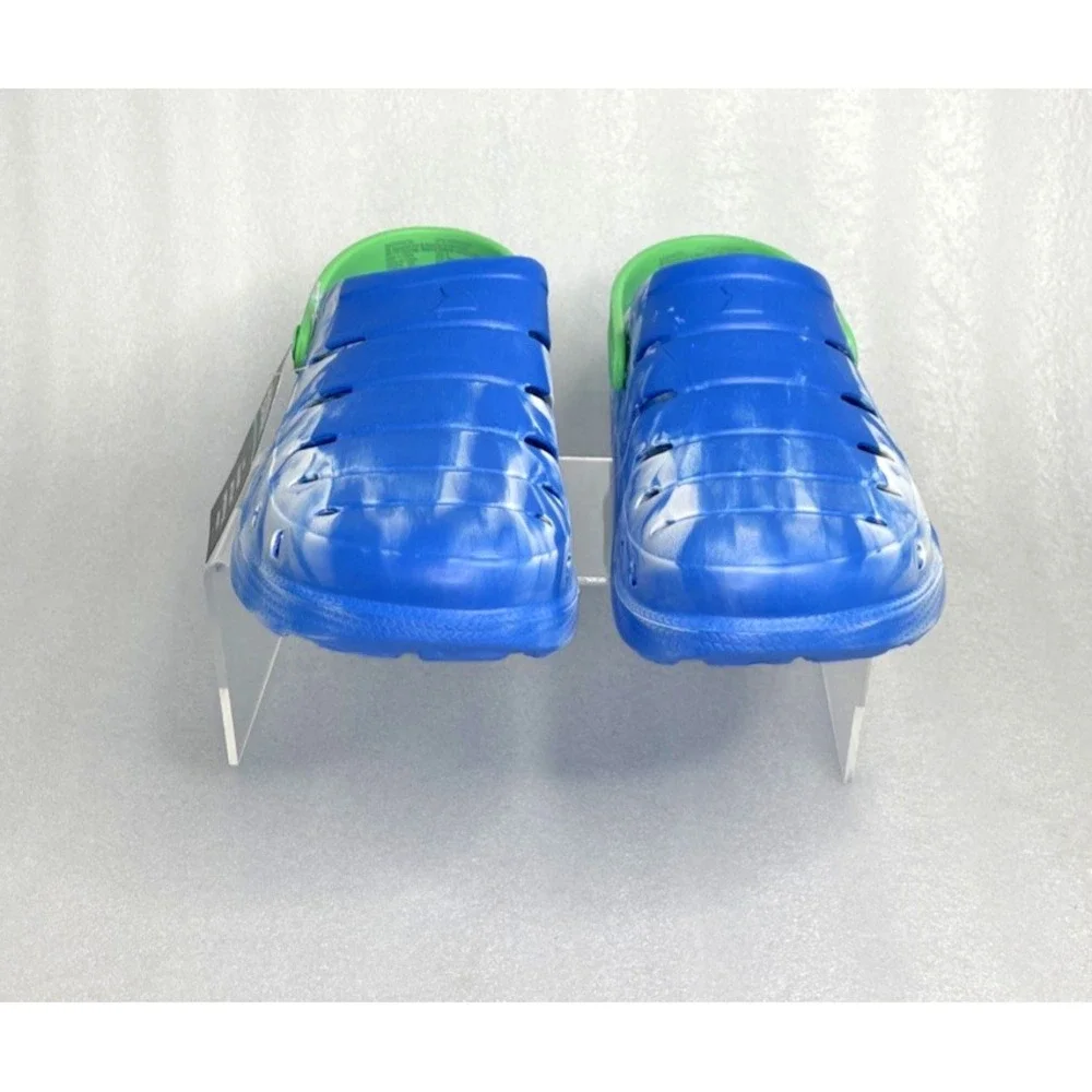 Rugged Shark Eva Clogs Lightweight Slip on Blue Green Big Boys Size 6 NEW